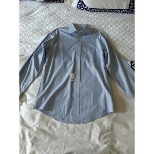 NEW Brooks Brothers Regent Mens Blue Striped Button Front Dress Shirt Sz 15.5-34